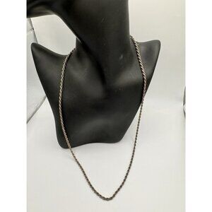 Vintage 925 Sterling Silver Rope Chain 24” 17.6g